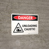 Danger: Unloading Caustic Landscape With Icon - Wall Sign
