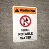 Warning: Non Potable Water Portrait White With Icon