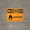 Warning: Gasoline Landscape With Icon - Wall Sign