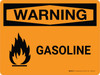 Warning: Gasoline Landscape With Icon - Wall Sign