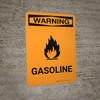 Warning: Gasoline Portrait With Icon - Wall Sign Warning: Gasoline Portrait With Icon - Wall Sign