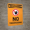 Warning: No Trespassing Portrait With Icon - Wall Sign Warning: No Trespassing Portrait With Icon - Wall Sign