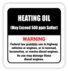 Heating Oil (May Exceed 500 ppm Sulfur) - Diesel Pump Label Heating Oil (May Exceed 500 ppm Sulfur) - Diesel Pump Label