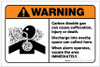 Warning: Carbon Dioxide Gas Can Cause Suffocation - When Alarm Vacate ANSI Landscape - Label Warning: Carbon Dioxide Gas Can Cause Suffocation - When Alarm Vacate ANSI Landscape - Label