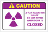 Caution: X Ray Radiation Landscape - Label Caution: X Ray Radiation Landscape - Label