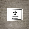 Airlines White Bilingual Spanish Landscape - Wall Sign