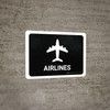 Airlines Black Landscape - Wall Sign