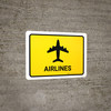 Airlines Yellow Landscape - Wall Sign