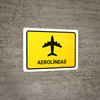 Airlines Yellow Spanish Landscape - Wall Sign