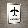 Airlines White Portrait - Wall Sign