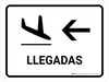 Arrivals With Left Arrow White Landscape - Wall Sign