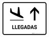 Arrivals With Up Arrow White Landscape - Wall Sign Arrivals With Up Arrow White Landscape - Wall Sign