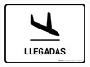 Arrivals White Landscape - Wall Sign