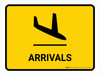 Arrivals Yellow Landscape - Wall Sign