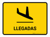 Arrivals Yellow Landscape - Wall Sign