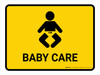 Baby Care Yellow Landscape - Wall Sign