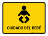 Baby Care Yellow Landscape - Wall Sign
