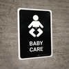 Baby Care Black Portrait - Wall Sign