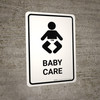 Baby Care White Portrait - Wall Sign