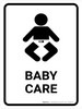 Baby Care White Portrait - Wall Sign