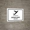 Departure White Bilingual Spanish Landscape - Wall Sign