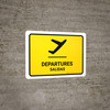 Departure Yellow Bilingual Spanish Landscape - Wall Sign Departure Yellow Bilingual Spanish Landscape - Wall Sign