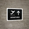 Departure With Up Arrow Black Landscape - Wall Sign Departure With Up Arrow Black Landscape - Wall Sign