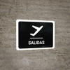 Departure Black Spanish Landscape - Wall Sign