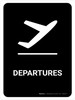 Departure Black Portrait - Wall Sign