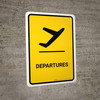 Departure Yellow Portrait - Wall Sign Departure Yellow Portrait - Wall Sign