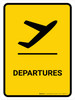 Departure Yellow Portrait - Wall Sign Departure Yellow Portrait - Wall Sign