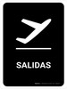 Departure Black Spanish Portrait - Wall Sign
