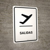 Departure White Spanish Portrait - Wall Sign