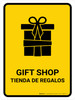 Gift Shop Yellow Bilingual Portrait - Wall Sign