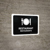Restaurant Black Bilingual Landscape - Wall Sign
