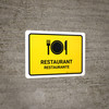 Restaurant Yellow Bilingual Spanish Landscape - Wall Sign Restaurant Yellow Bilingual Spanish Landscape - Wall Sign