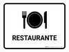 Restaurant White Spanish Landscape - Wall Sign