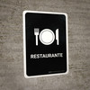 Restaurant Black Spanish Portrait - Wall Sign Restaurant Black Spanish Portrait - Wall Sign