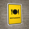Restaurant Yellow Spanish Portrait - Wall Sign