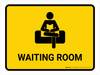Waiting Room Yellow Landscape - Wall Sign