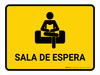 Waiting Room Yellow Spanish Landscape - Wall Sign