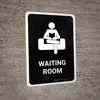 Waiting Room Black Portrait - Wall Sign