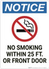 Notice: No Smoking Within - Wall Sign