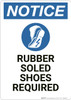 Notice: Rubber Soled Shoes Required - Wall Sign Notice: Rubber Soled Shoes Required - Wall Sign