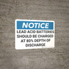 Notice: Lead Acid Batteries Depth Of Discharge - Wall Sign