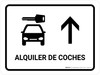 Car Rental With Up Arrow White Spanish Landscape - Wall Sign Car Rental With Up Arrow White Spanish Landscape - Wall Sign