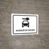 Car Rental White Spanish Landscape - Wall Sign