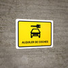 Car Rental Yellow Spanish Landscape - Wall Sign
