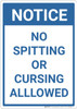 Notice: No Spitting Allowed - Wall Sign Notice: No Spitting Allowed - Wall Sign