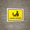 Customs Control Yellow Spanish Landscape - Wall Sign
